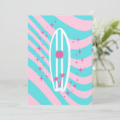 ピンクサーフボード、ビーチアート、トロピカルビブ名門私立校風の、 サンキューカード (スタンド正面)