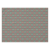 ピンクサーモンシーグリーンのボヘミアンダマスク テーブルクロス (正面(横))