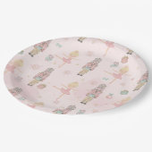 ピンクザくるみ割りクリスマスバレエ1st誕生日 ペーパープレート (アングル)