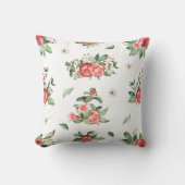 ピンクザクロ果実と開花装飾用クッション クッション (正面)