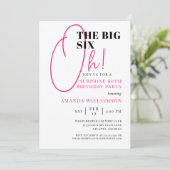 ピンクザビッグ60thサプライズ誕生日招待状 招待状 (スタンド正面)