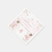ピンクザリトルバレリーナバースデーパーティナプキンズ スタンダードカクテルナプキン (角)