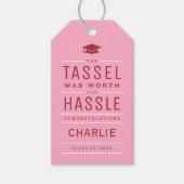 ピンクザ・タッセルは面倒な卒業式の価値があった ギフトタグ (正面)