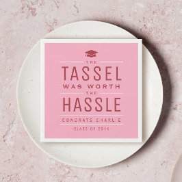 ピンクザ・タッセルは面倒な卒業式の価値があった スタンダードカクテルナプキン