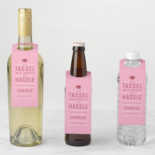 ピンクザ・タッセルは面倒な卒業式の価値があった ボトルネックタグ (インサイチュ)