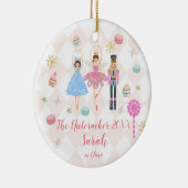 ピンクザ・ナツクラーカークララクリスマスバレエダンサー セラミックオーナメント (右)