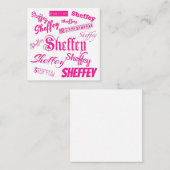 ピンクシェフィーフォント- 9572 ノートカード (正面/裏面)