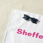 ピンクシェフィー頭字語 ビーチタオル (インサイチュ)