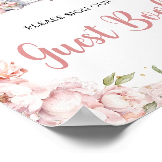 ピンクシェフザマーケットブライダルシャワーゲストブック ポスター (角)