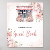 ピンクシェフザマーケットブライダルシャワーゲストブック ポスター (正面)