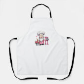 ピンクシェフ格言キスザ調理師 エプロン (正面)