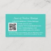 ピンクシェブロンガーリーブティックロイヤリティリワードクーポン 割引カード (裏面)