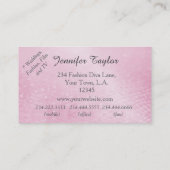 ピンクシェブロンジグザグザグリッター名刺 名刺 (裏面)