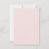 ピンクシェブロンジグザグヴィンテージモダンチケット結婚ズ 招待状 (裏面)