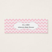 ピンクシェブロンメッセージカード/ベビーシャワ結婚/s (裏面)