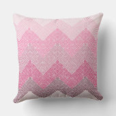ピンクシェブロン クッション (裏面)