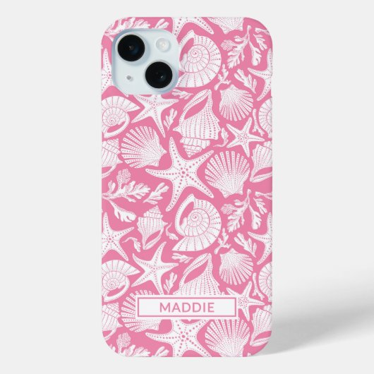 ピンクシェルのオーダーメイド Case-Mate iPhoneケース (裏面)