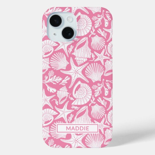 ピンクシェルのオーダーメイド Case-Mate iPhoneケース (裏面)