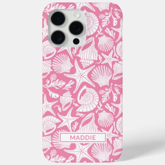 ピンクシェルパーソナライズデザイン Case-Mate iPhoneケース (裏面)
