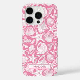 ピンクシェルパーソナライズデザイン iPhone 16 PROケース