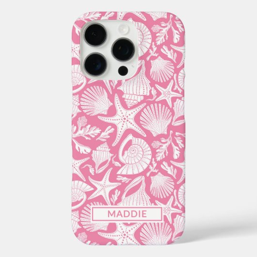 ピンクシェルパーソナライズデザイン Case-Mate iPhoneケース (裏面)