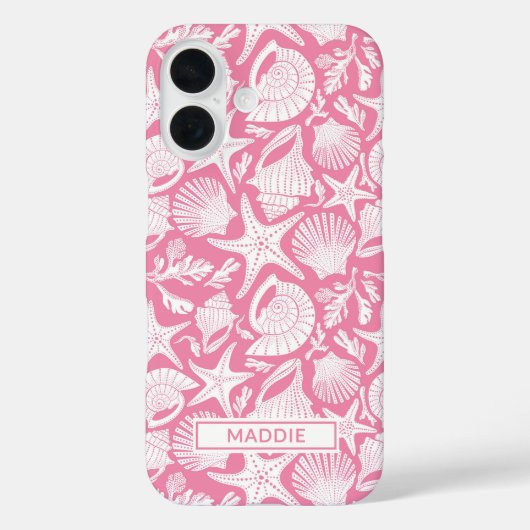 ピンクシェルパーソナライズデザイン Case-Mate iPhoneケース (裏面)