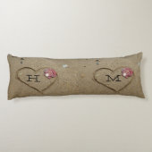 ピンクシェル&ハートオンビーチカスタムウェディングピロー ボディピロー (裏面)