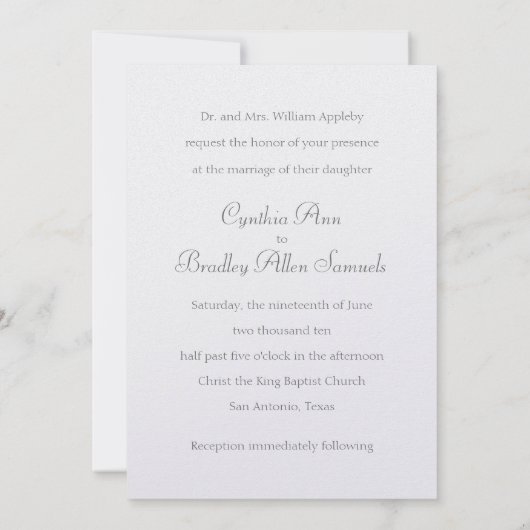 ピンクシェンスノーフレーク結婚式招待状 招待状 (裏面)