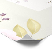 ピンクシェーズボタニカル伝統的フローラ写真おもしろい ポスター (角)