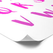 ピンクシェードアルファベットキャピタルレターキッズルーム ポスター (角)