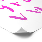 ピンクシェードアルファベット小文字キッズルーム ポスター (角)