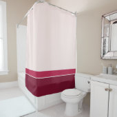 ピンクシェードインストライプ シャワーカーテン (インサイチュ)