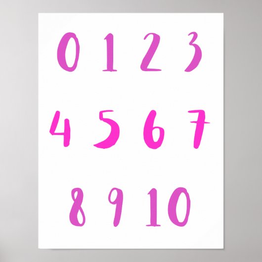 ピンクシェード番号ゼロ10 0 10先生キッドルーム ポスター (正面)