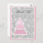 ピンクシェード、ユール(キリスト降誕祭)カード ポストカード (正面/裏面)