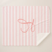 ピンクシェーパーソナライズされたズシェルパブランケット シェルパブランケット (正面(横))