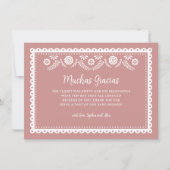 ピンクシエリートリンドベビーシャワームチャスグラシアス サンキューカード (正面)