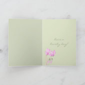 ピンクシクラメンズグリーン誕生日カード カード (内部)