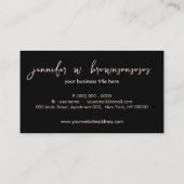 ピンクシグネチャーソフトパステルミニマル 名刺 (裏面)