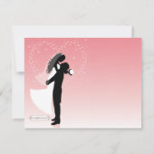 ピンクシグラデーションルエッフォーマルトシャワー招待状 招待状 (裏面)