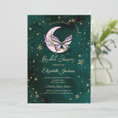 ピンクシチュアルムーンバタフライスターズブライダルシャワー 招待状 (スタンド正面)