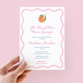 ピンクシッはっきりしたトラスメインスクイズブライダルシャワー 招待状