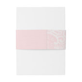 ピンクシックエレガントヴィンテージレ結婚ース 招待状ベリーバンド (裏面例)