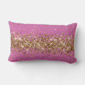 ピンクシックグリッタースパークル ランバークッション (裏面)