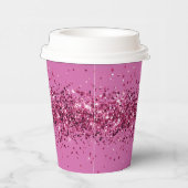 ピンクシックグリッタースパークル 紙コップ (右)