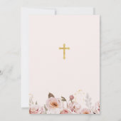 ピンクシックフローラバタフライ《キリスト教》洗礼式や命名式バプテスマ 招待状 (裏面)