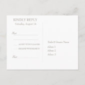 ピンクシックヴィンテージエレガントレースウェディングRSVP インビテーションポストカード (裏面)