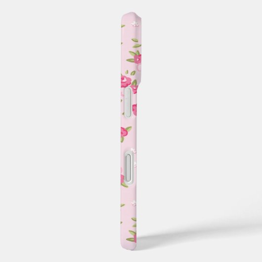 ピンクシックヴィンテージフローラプリントモノグラム Case-Mate iPhoneケース (裏面 / 右)