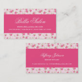 ピンクシックヴィンテージフローラプリント 名刺 (正面/裏面)