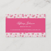 ピンクシックヴィンテージフローラプリント 名刺 (裏面)