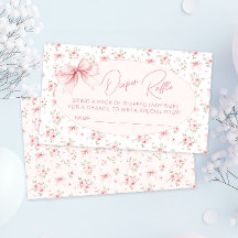 ピンクシック弓バラベビーガールシャワーオムツラッフル